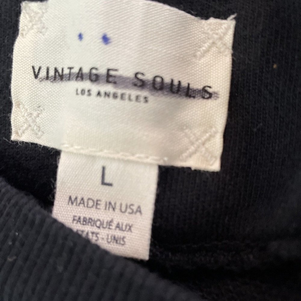 Free People Vintage Soul Los Angeles LA Skyline Pullover Sweatshirt Size L NWT - Picture 8 of 8